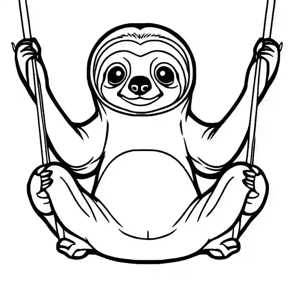 Sloths coloring pages
